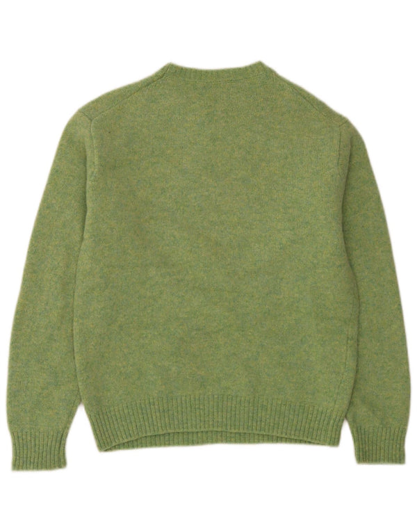 Γυναικείο πουλόβερ Benetton Crew Neck Jumper UK 16 Large Green Wool