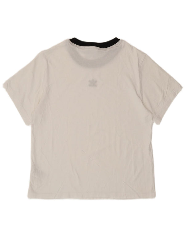 Γυναικείο T-Shirt ADIDAS Top UK 8 Small White βαμβακερό