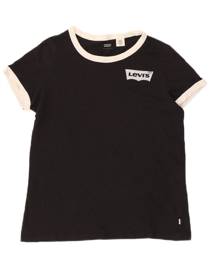 Γυναικείο T-Shirt Levi's Top UK 10 Small Black Colourblock Βαμβακερό