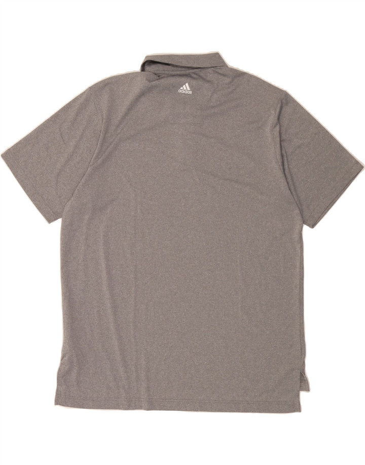 ADIDAS Mens Climalite Polo Shirt Large Grey Polyester Vintage Adidas and Second-Hand Adidas from Messina Hembry 