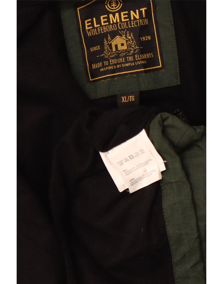 ELEMENT Ανδρικό μπουφάν με κουκούλα αντιανεμικό UK 42 XL Khaki Polyester