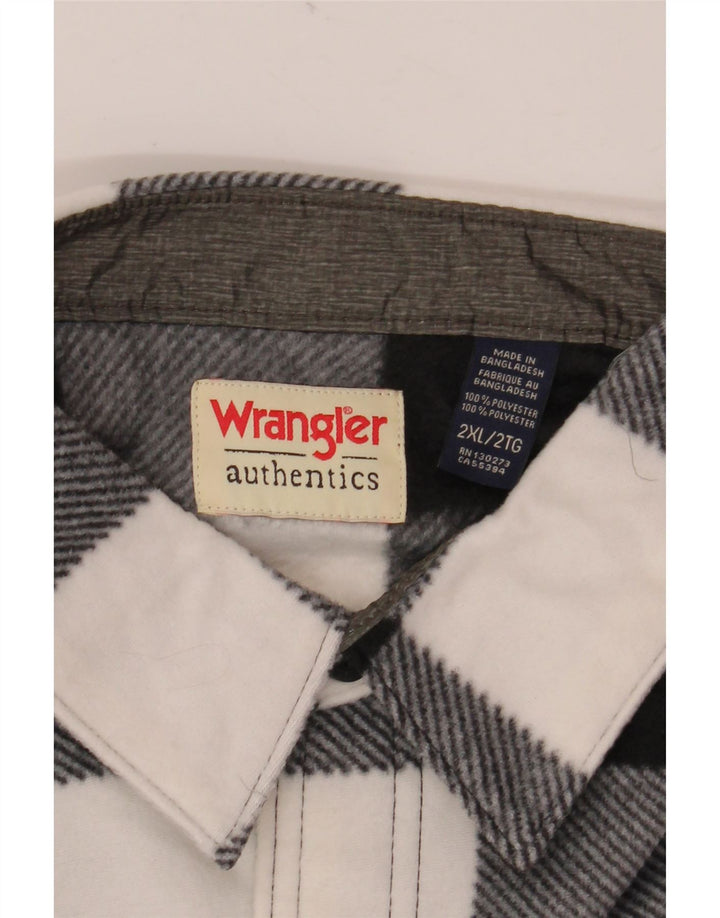 Ανδρικό Fleece πουκάμισο Wrangler 2XL Μαύρο Gingham Polyester