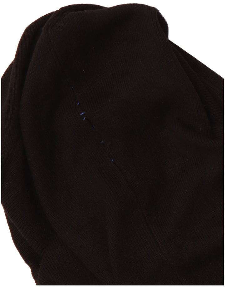 Γυναικείο πουλόβερ ZARA Crop Roll Neck Jumper UK 12 Medium Black Viscose