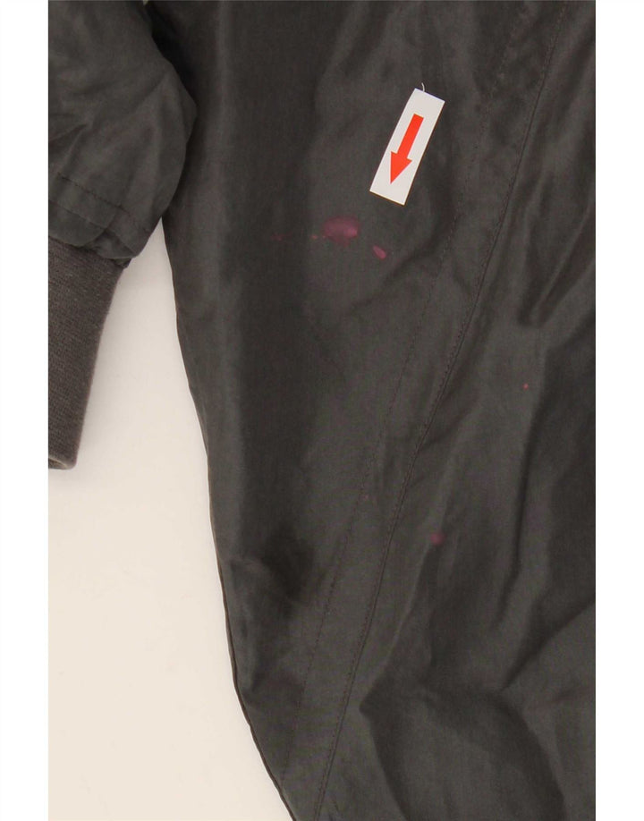 Vintage Ανδρικό Bomber Jacket UK 38 Medium Grey Silk