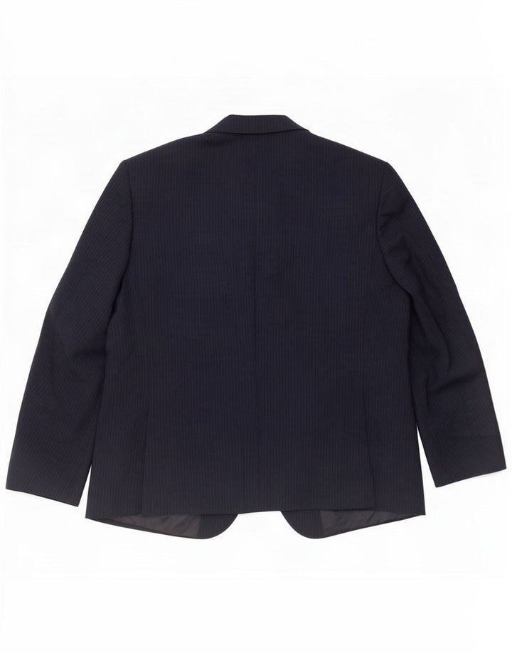 Ανδρικό κοντό σακάκι Marks & Spencer UK 46 3XL Navy Blue Pinstripe