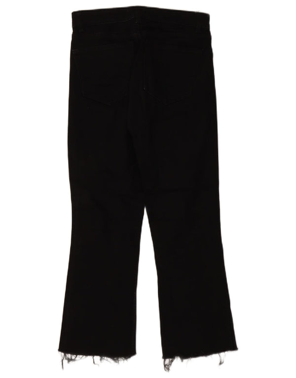 Zara γυναικείο ψηλόμεσο μποτάκι τζιν EU 38 Small W28 L25 μαύρο βαμβακερό