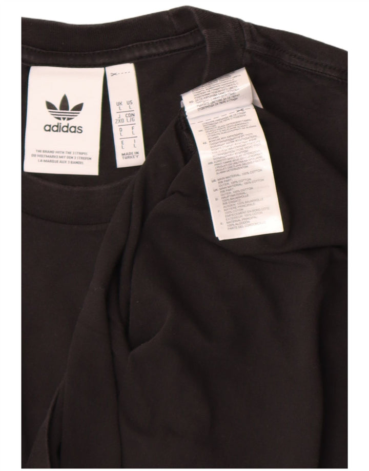 Ανδρικό T-Shirt Adidas Top μεγάλο μαύρο βαμβακερό