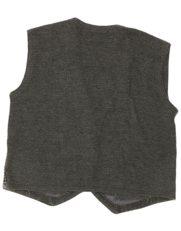 Vintage Ανδρικό Πλεκτό Γιλέκο IT 52 Large Khaki Patchwork