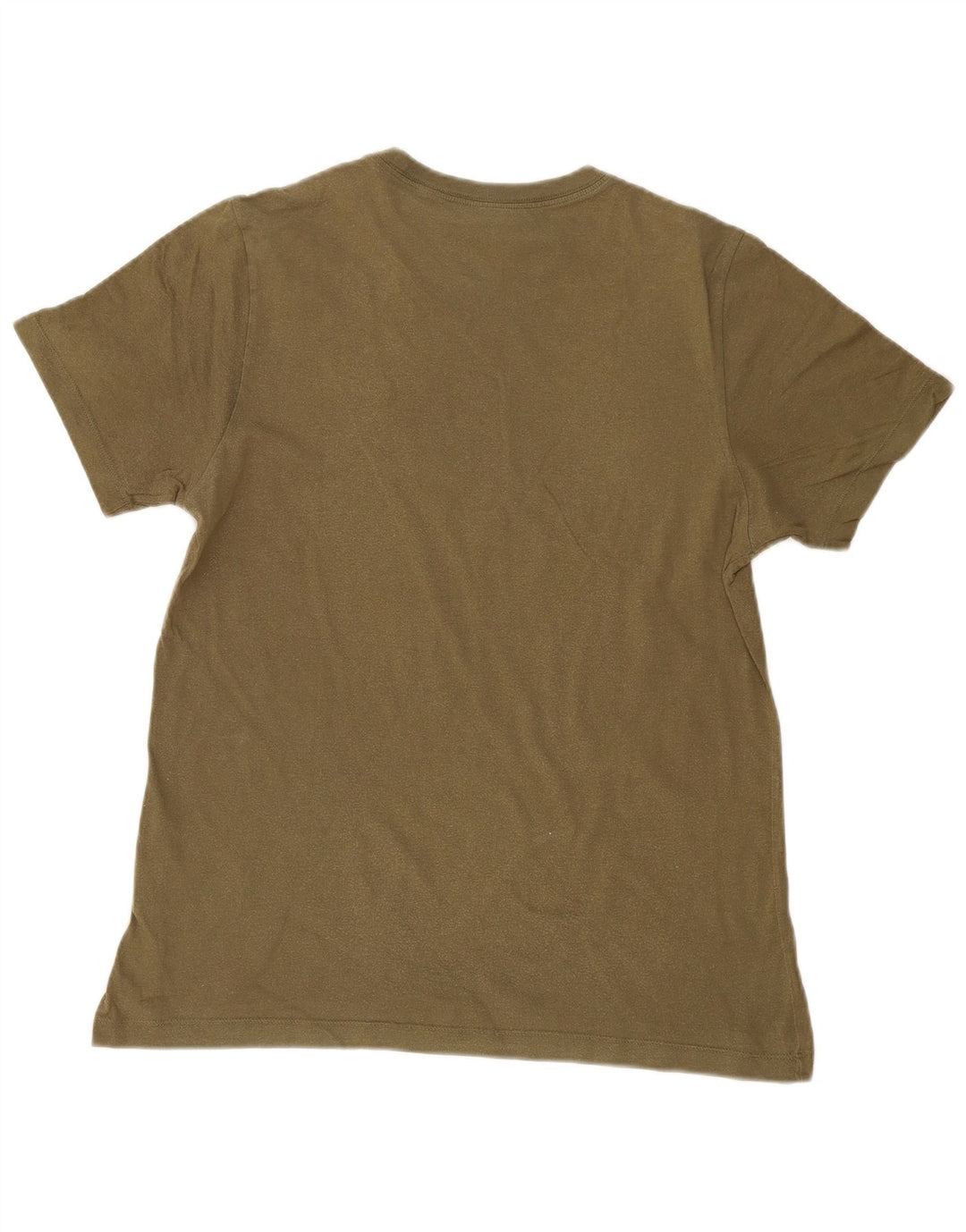 NIKE Mens T-Shirt Top Medium Khaki Cotton