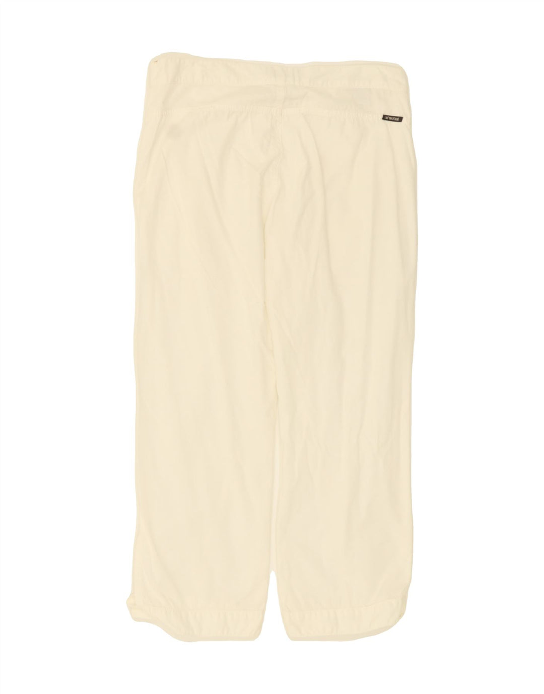 PLAYLIFE Womens Straight Cropped Trousers IT 44 Medium W30 L25 White Vintage Playlife and Second-Hand Playlife from Messina Hembry 