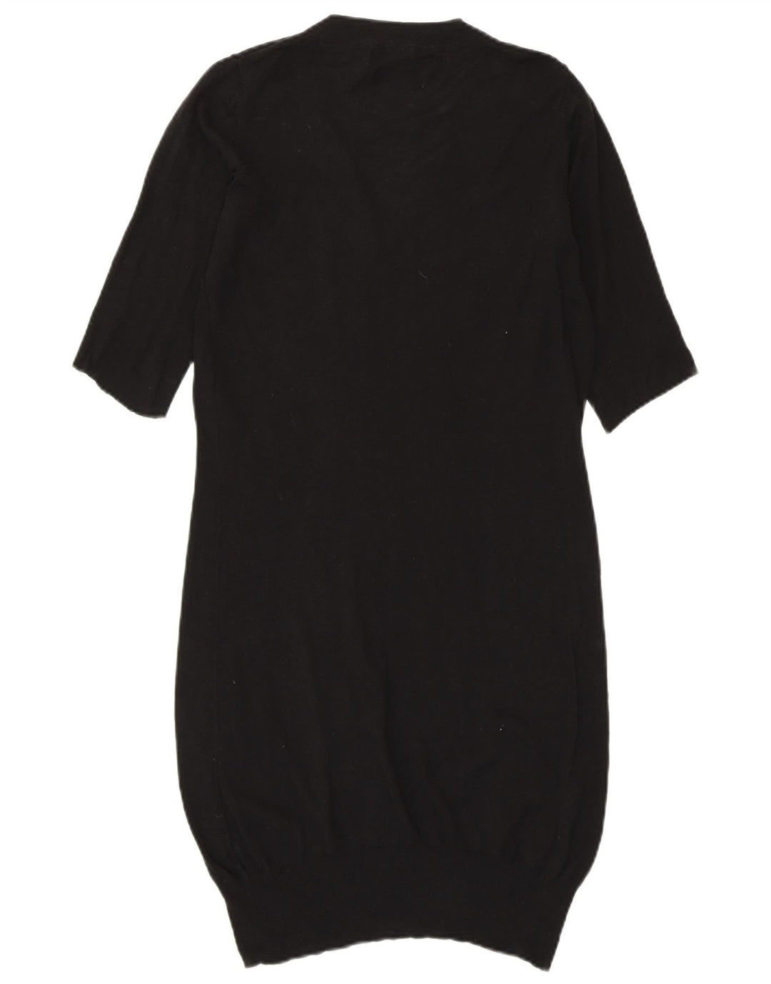 Γυναικείο κοντομάνικο φόρεμα ZARA UK 10 Small Black Silk