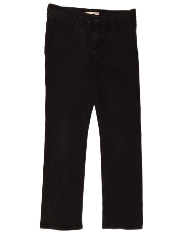 Levi's Womens 314 Shaping Straight Jeans W31 L30 Μαύρο βαμβακερό