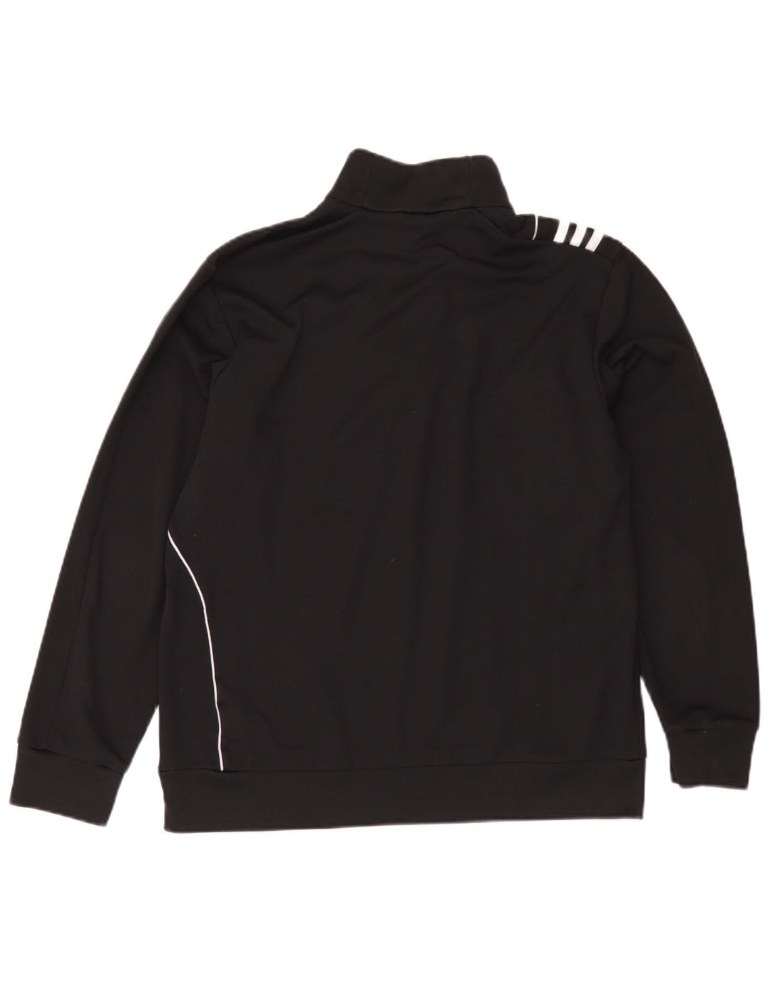 Ανδρικό φούτερ Adidas με φερμουάρ Jumper UK 42/44 μεγάλο μαύρο πολυεστέρα