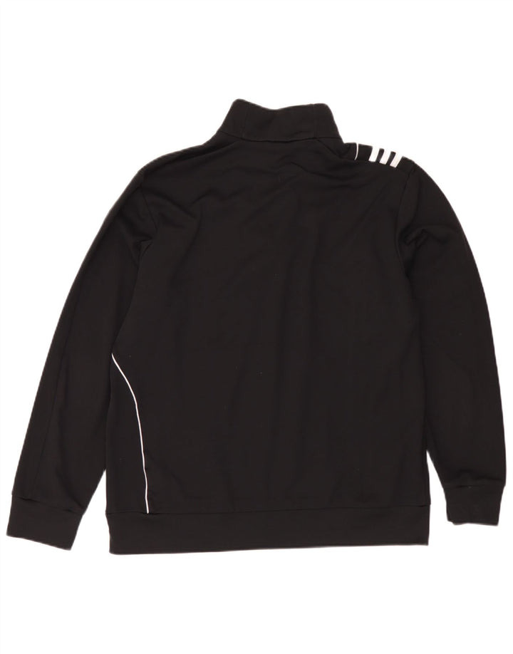 Ανδρικό φούτερ Adidas με φερμουάρ Jumper UK 42/44 μεγάλο μαύρο πολυεστέρα