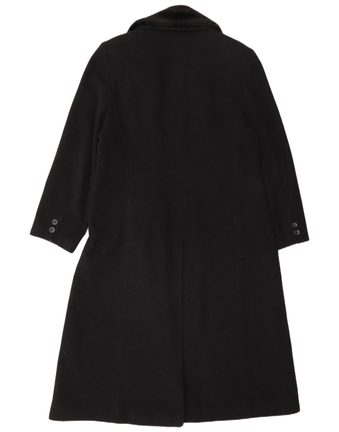St. Bernard Womens Double Breasted Coat UK 14 Large Black Wool
