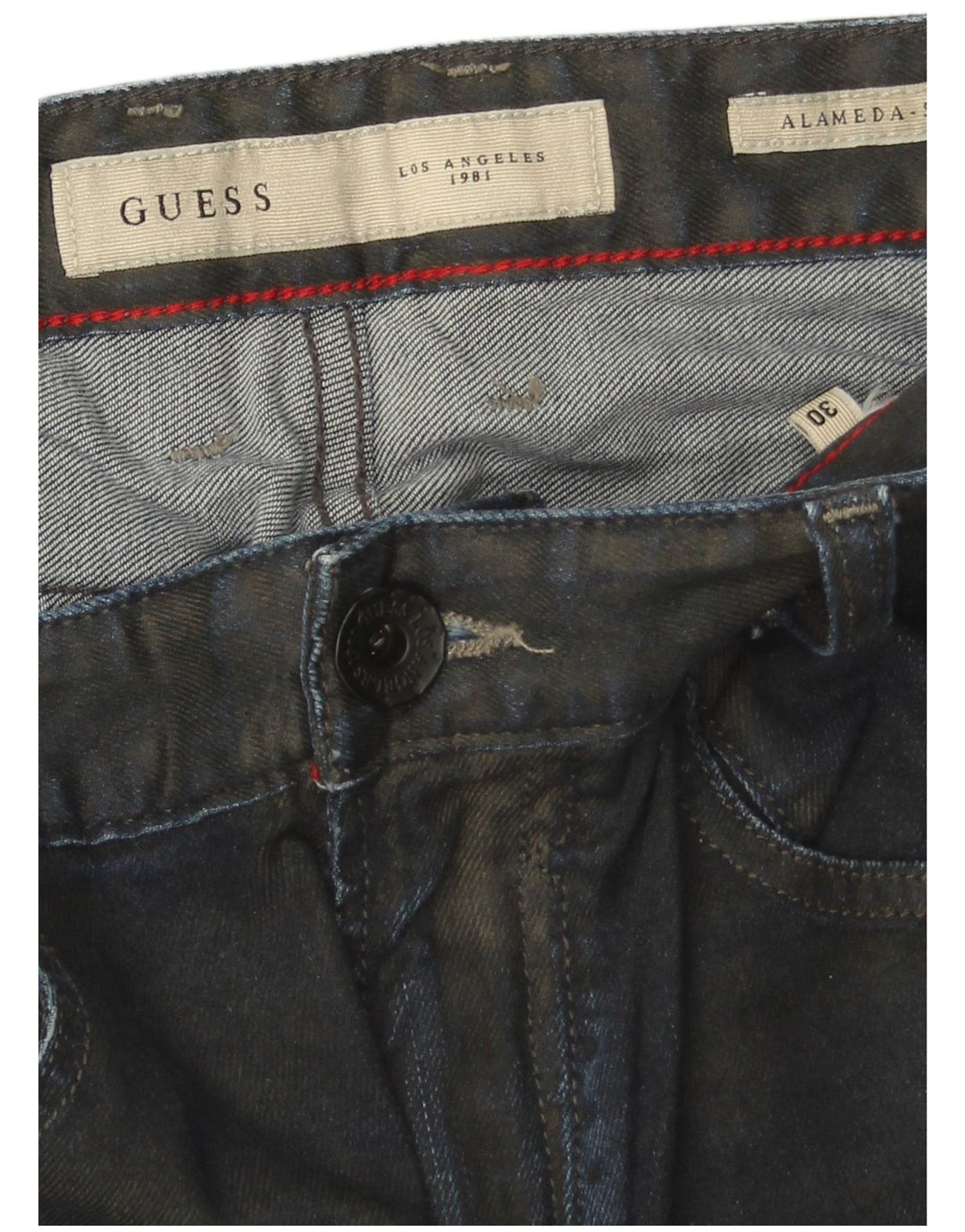 Guess Γυναικείο Slim Tapered Jeans W30 L29 Navy Blue