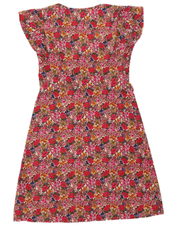 Marks & Spencer Γυναικείο φόρεμα A-Line UK 10 Small Pink Floral Polyester