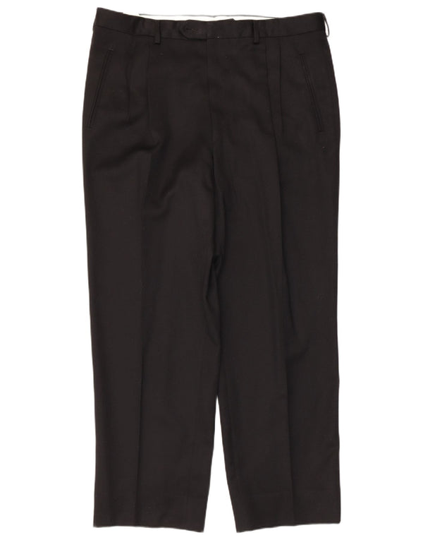 Daniel Hechter Ανδρικό κοστούμι παντελόνι IT 56 3XL W38 L28 μαύρο μαλλί