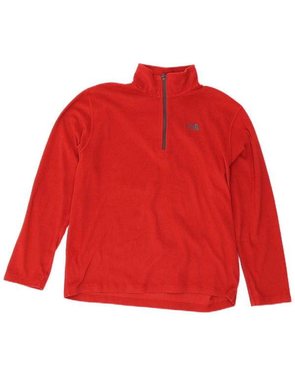 THE NORTH FACE Ανδρικό φερμουάρ Fleece Jumper Μεγάλο κόκκινο πολυεστέρα