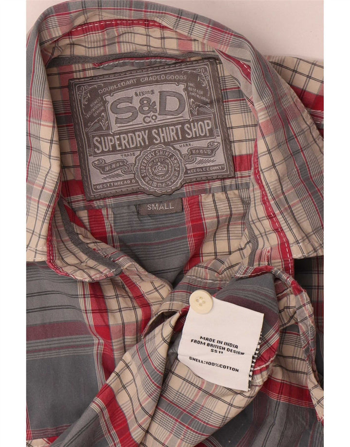 Ανδρικό κοντομάνικο πουκάμισο Superdry Small Blue Check Cotton