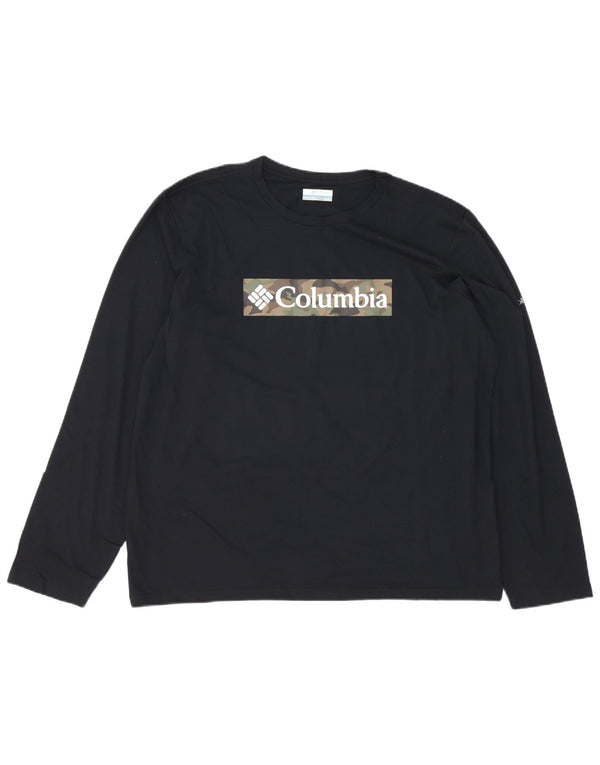 Ανδρικό γραφικό τοπ Columbia μακρυμάνικο XL μαύρο βαμβακερό