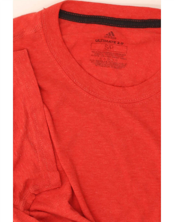 Ανδρικό κοντομάνικο T-shirt Adidas κανονικό τοπ Μικρό κόκκινο πολυεστέρα
