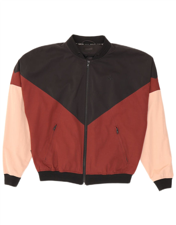 KHUJO Γυναικείο Loose Fit Bomber Jacket UK 14 Medium πολύχρωμο Colourblock