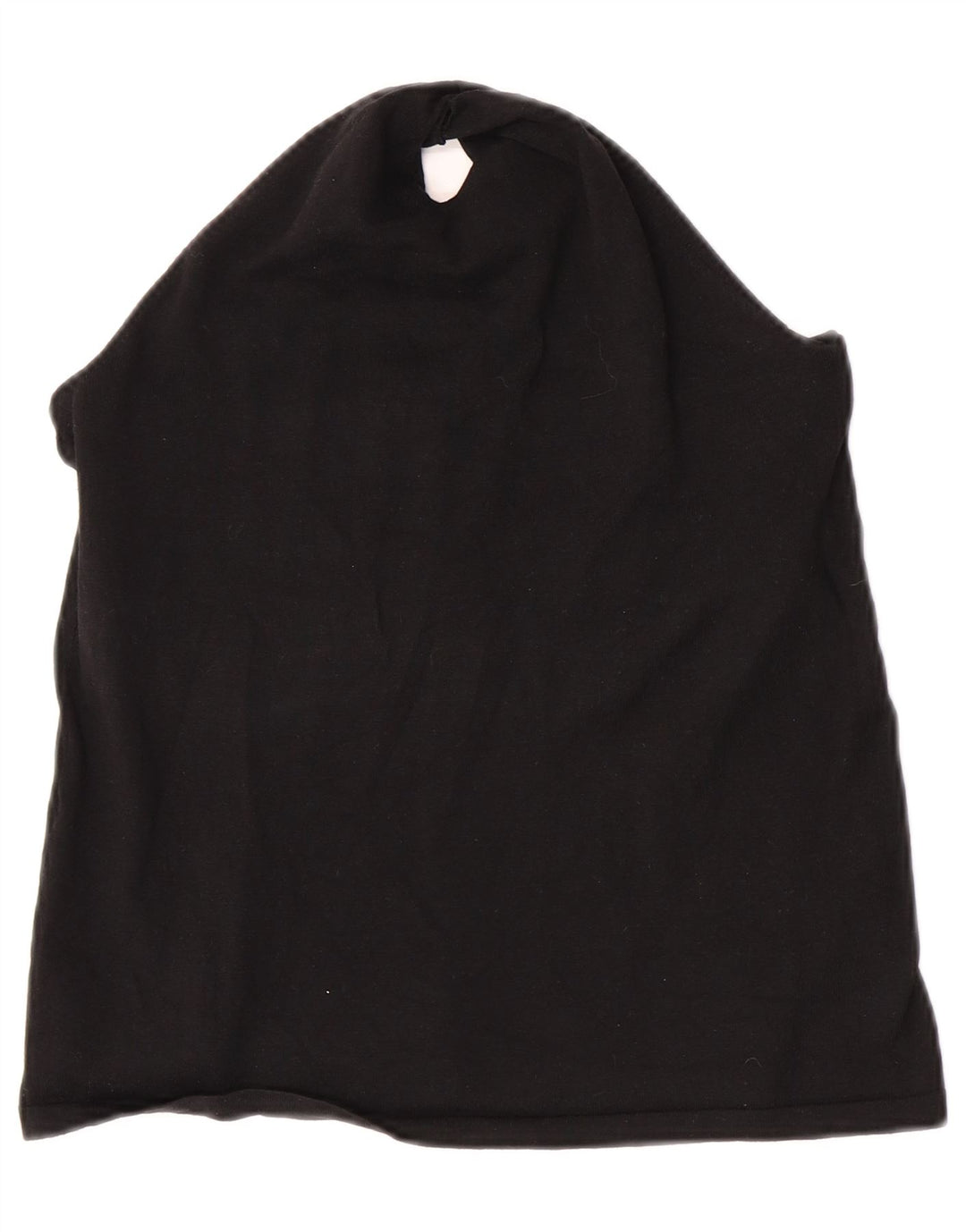 Chaps Womens Crop Halter Top UK 14 Large Black Silk