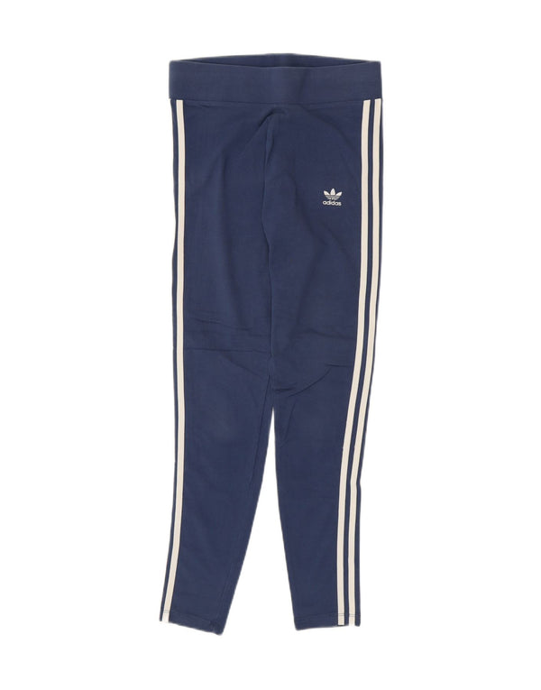 Γυναικείο κολάν ADIDAS UK 12 Medium Navy Blue Cotton