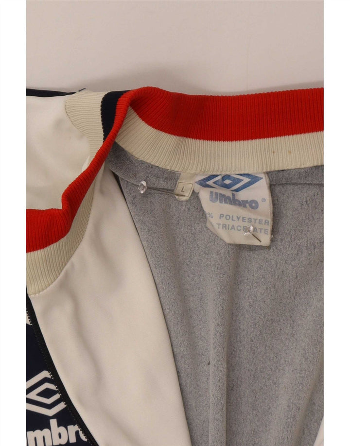 Umbro Mens Cagliari 1990-1991 αθλητική φόρμα Top Jacket Large Navy Blue