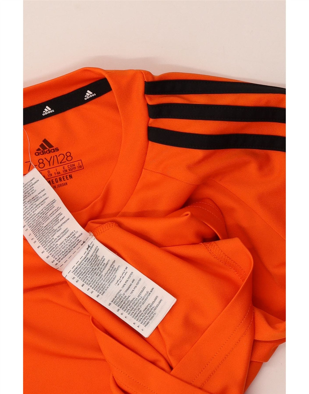 Adidas Boys Aeroready T-Shirt Top 7-8 ετών Πορτοκαλί Πολυεστέρας