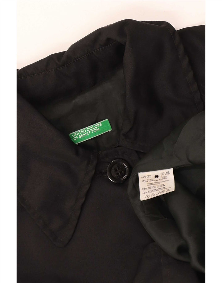 Γυναικείο παλτό Benetton Oversized UK 10 Small Black Polyamide