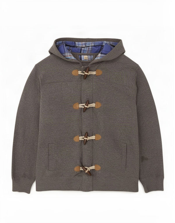 Ανδρικό πουλόβερ με κουκούλα με φερμουάρ Massimo Dutti σε μεγάλο γκρι