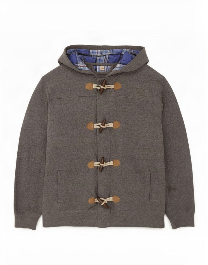 Ανδρικό πουλόβερ με κουκούλα με φερμουάρ Massimo Dutti σε μεγάλο γκρι