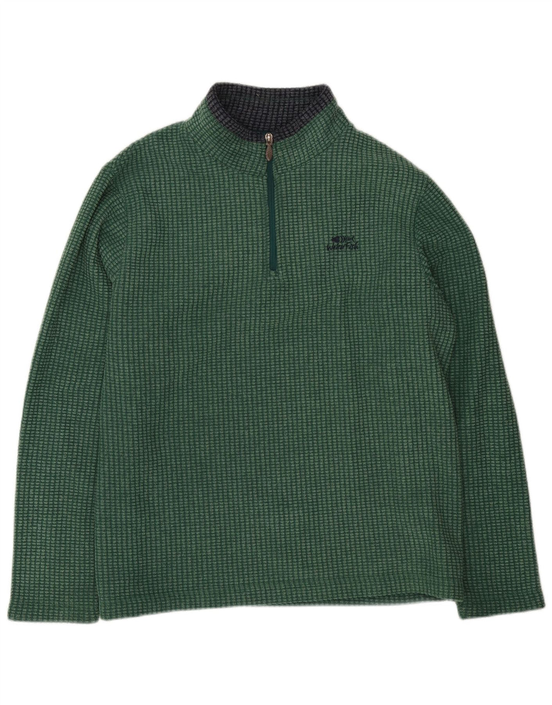Weird Fish Mens Zip Fleece Jumper XL Green Polyester