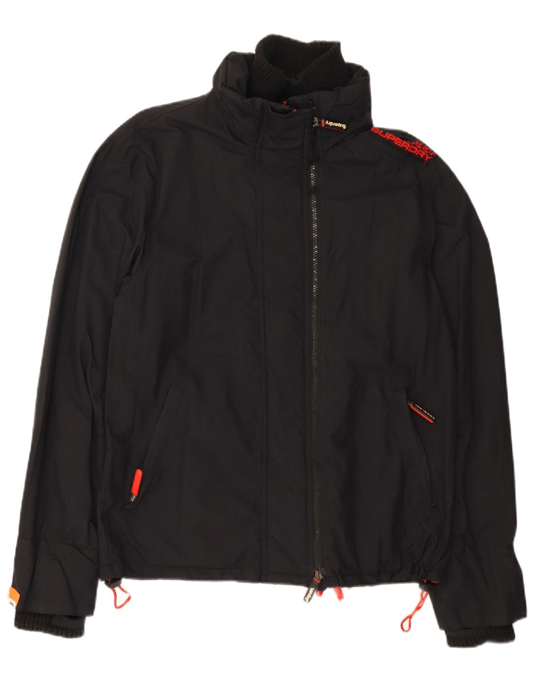 Superdry Γυναικείο Windcheater Graphic Windbreaker Jacket UK 16 Large Black