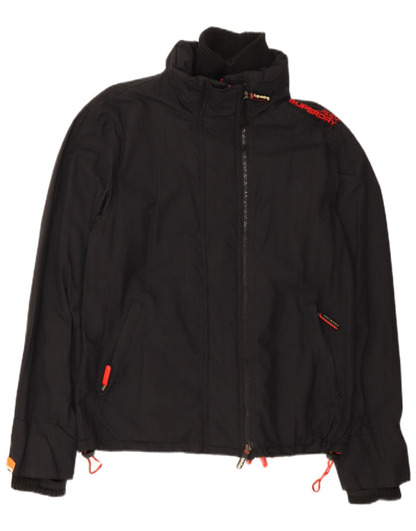 Superdry Γυναικείο Windcheater Graphic Windbreaker Jacket UK 16 Large Black