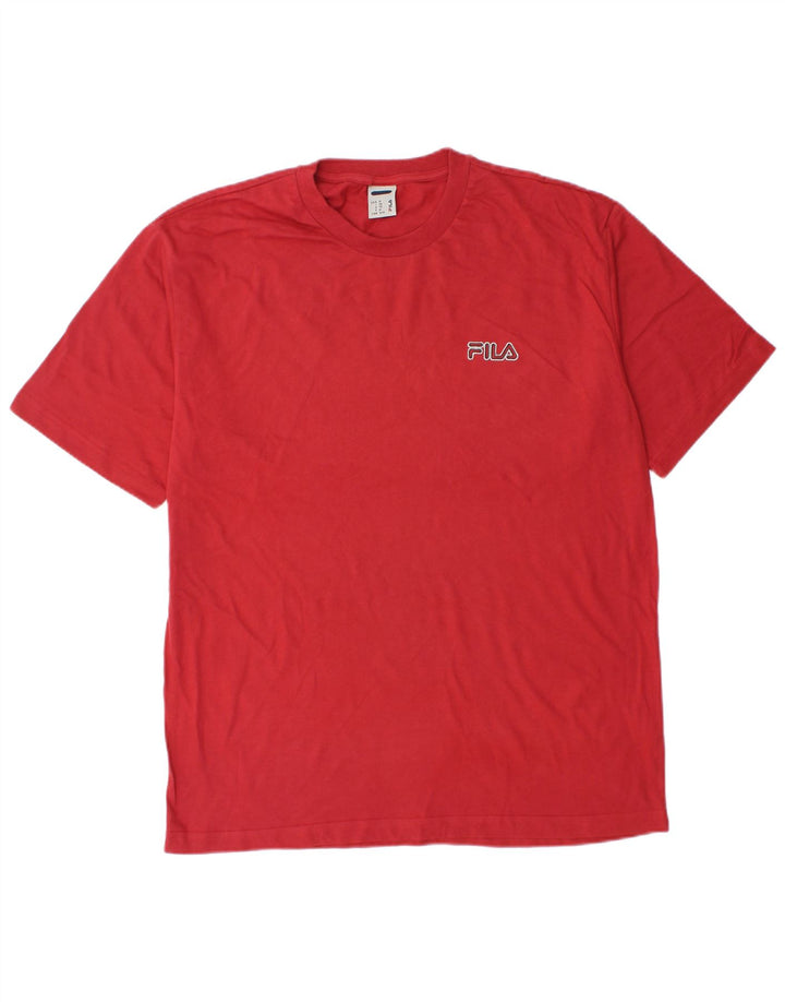 FILA Mens T-Shirt Top Medium Red Cotton