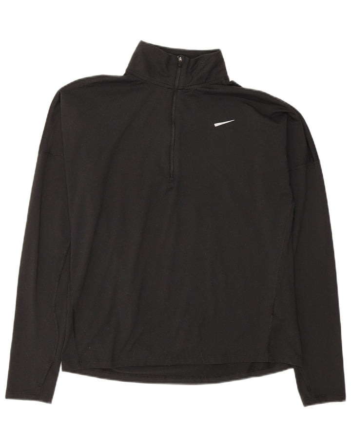 Γυναικεία φόρμα πουλόβερ με φερμουάρ Nike Dri Fit Top 10 Small Black