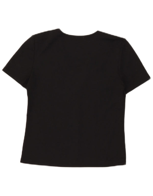 Zara Γυναικείο T-Shirt Trafaluc Crop Top UK 14 Medium Black