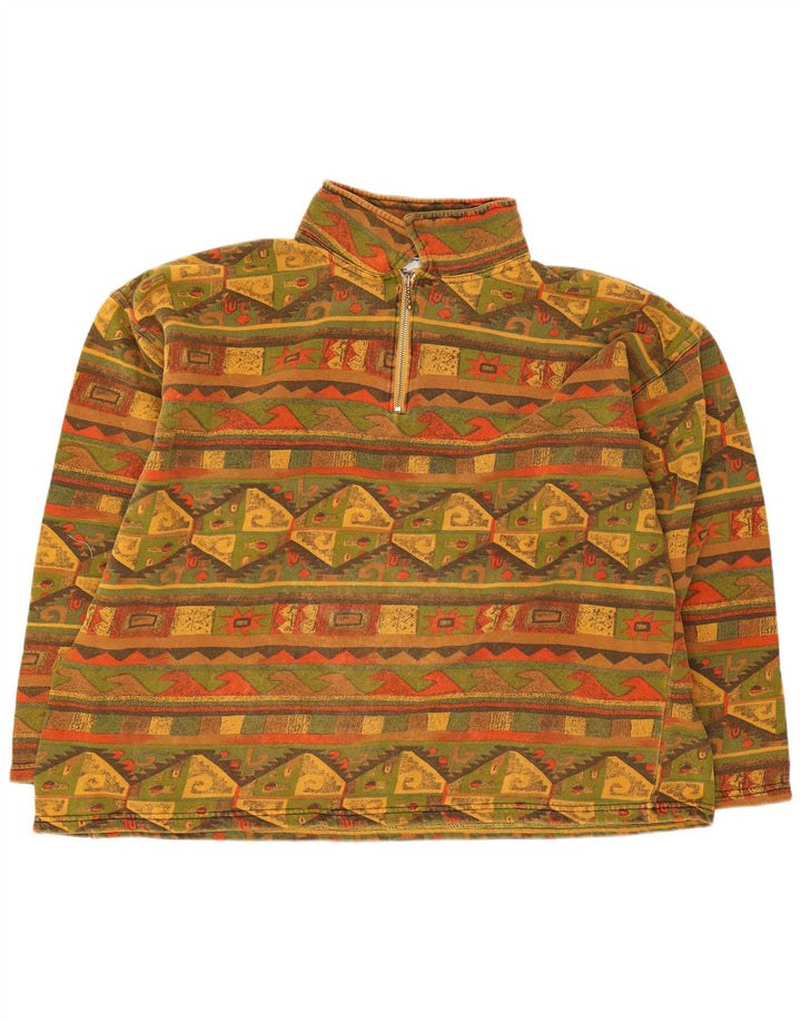 Vintage Γυναικείο Φούτερ μεγάλου μεγέθους Jumper UK 16 Large Πολύχρωμο