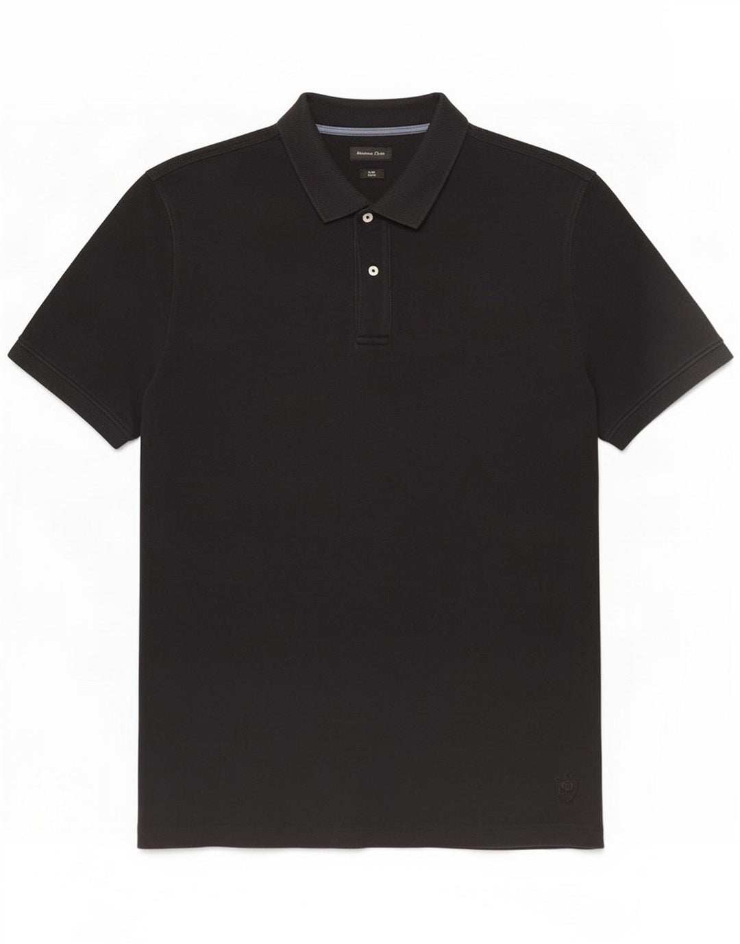 Massimo Dutti Ανδρικό μπλουζάκι πόλο με κανονική εφαρμογή 2XL Μαύρο