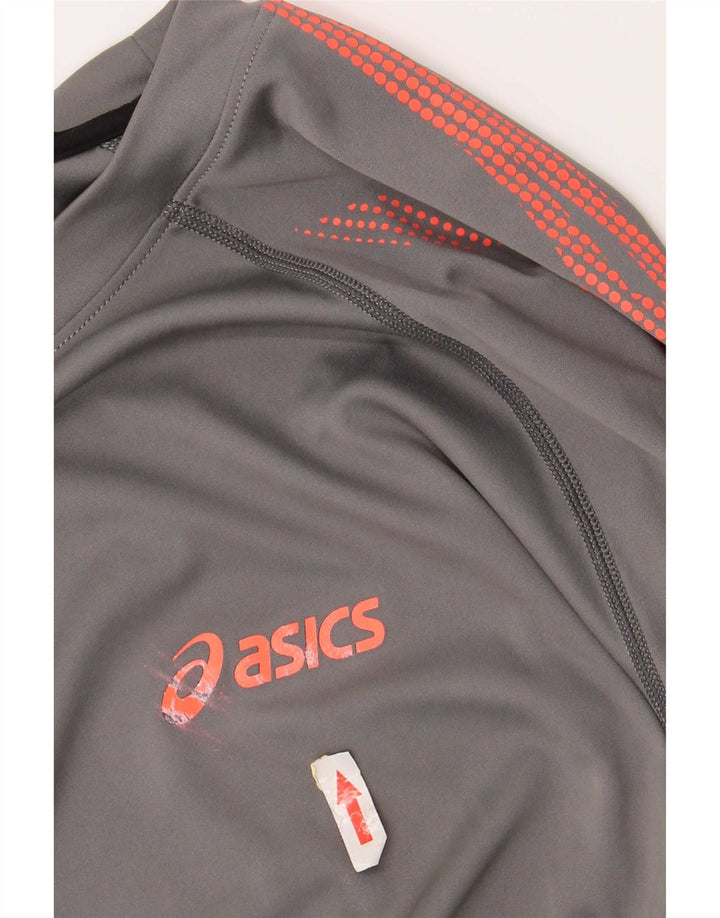 Asics Mens Graphic T-Shirt Top XL Grey Polyester Sports