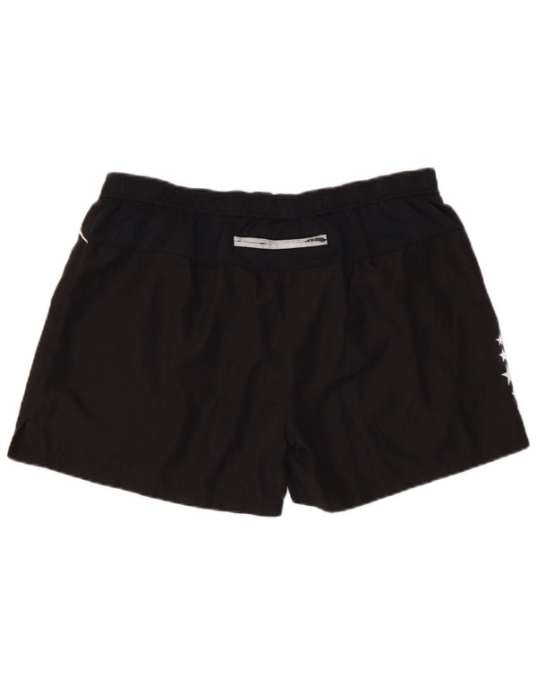 Champion Womens Graphic Regular Αθλητικό Σορτς UK 14 Large μαύρο πολυεστέρα