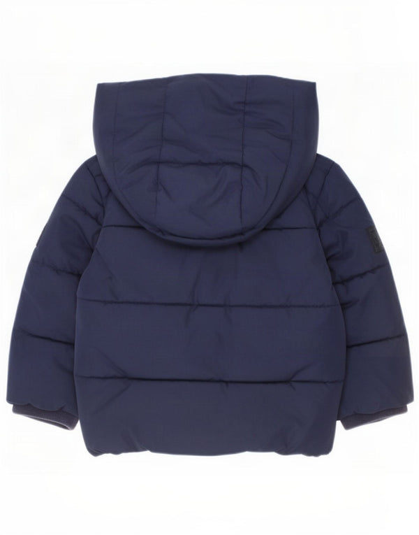 Μπουφάν Hugo Boss Baby Boys με κουκούλα με επένδυση 18-24 μηνών Navy Blue Polyester