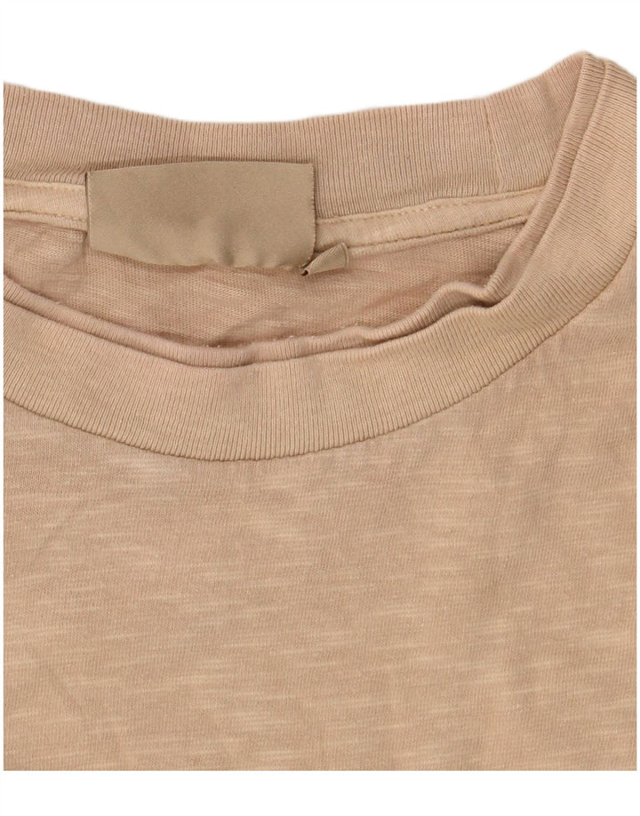 Ανδρικό T-Shirt Weird Fish Top Large Beige Flecked Cotton