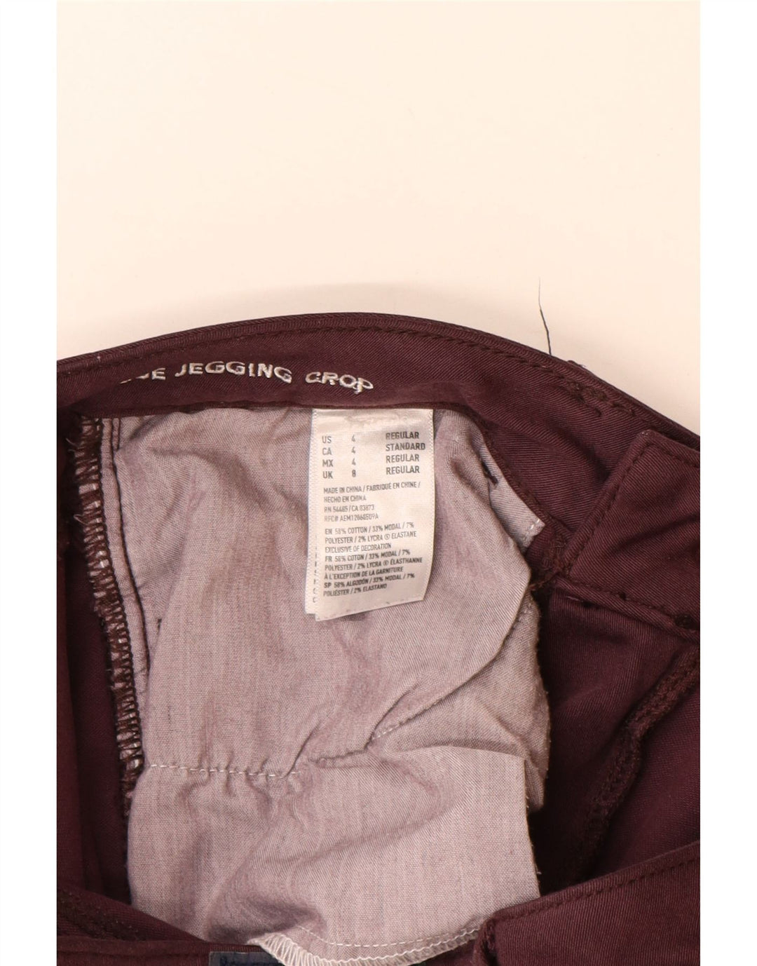 AMERICAN EAGLE OUTFITTERS Γυναικεία Cropped Jeans UK 8 Small W26 L24 Burgundy