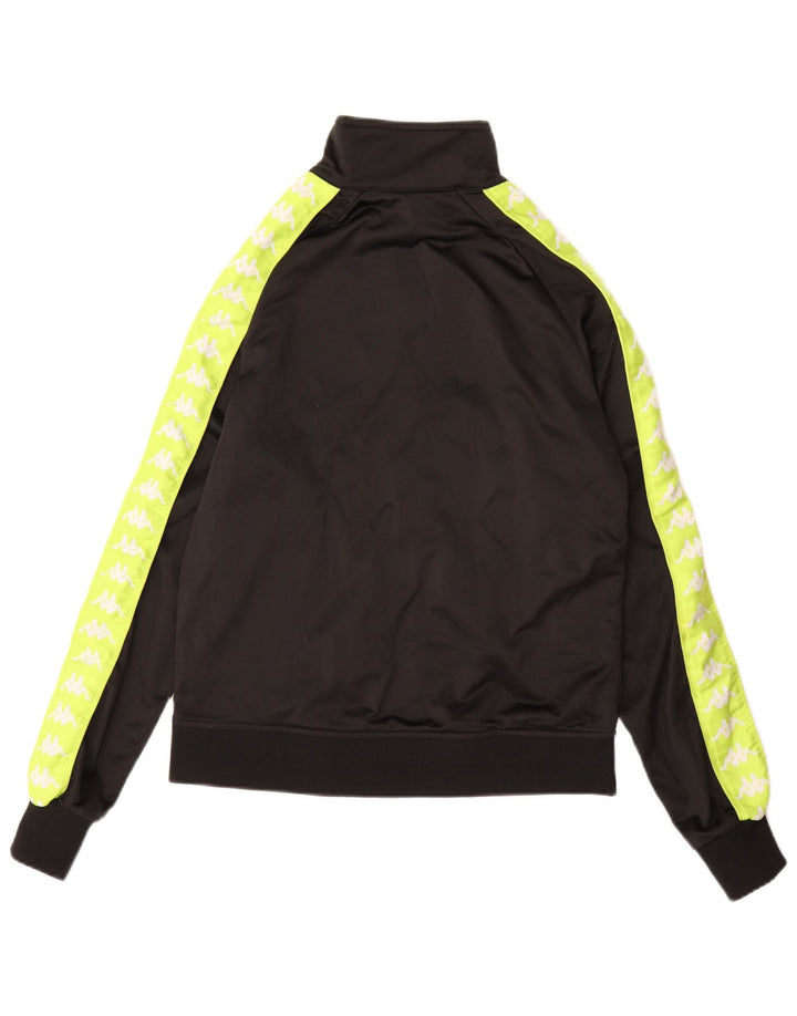 KAPPA Boys Graphic αθλητική φόρμα Top Jacket 15-16 Years Black Colourblock