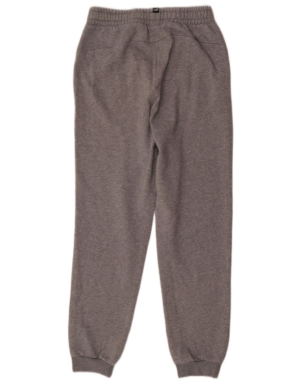 Puma Boys Tracksuit Trousers Joggers 15-16 Years Grey Cotton