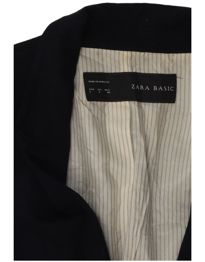 Zara Γυναικείο Μπλέιζερ Μπουφάν UK 14 Large Navy Blue